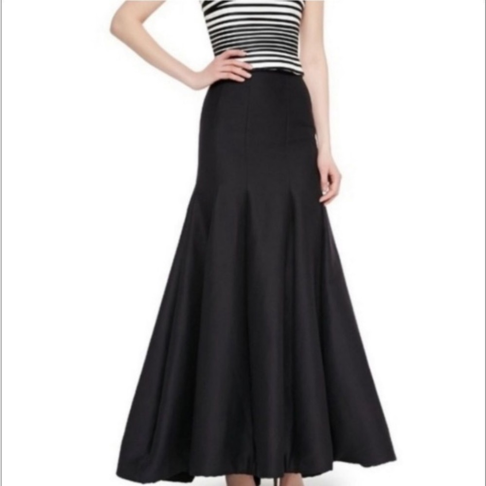 NWT Ann Taylor size 6 black trumpet formal maxi skirt lined - Picture 1 of 2